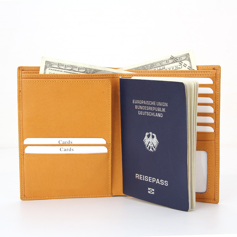 classical style customized passport wallet
