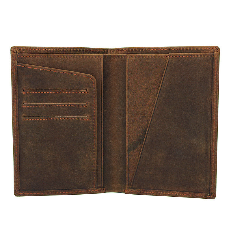 leather passport holder for men wholesale simple design wallet passport