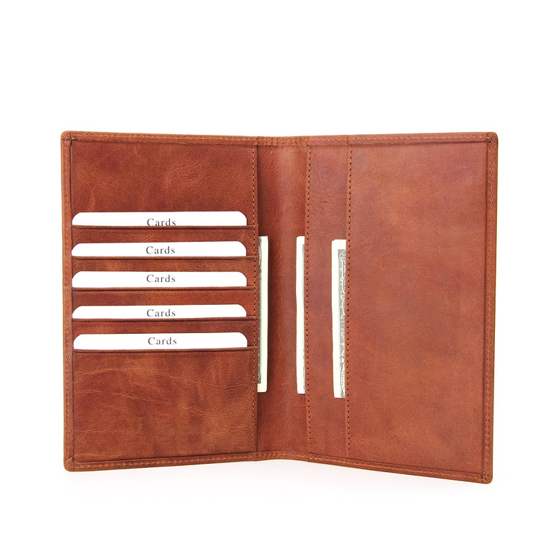 vegetable leather style passport cover holder