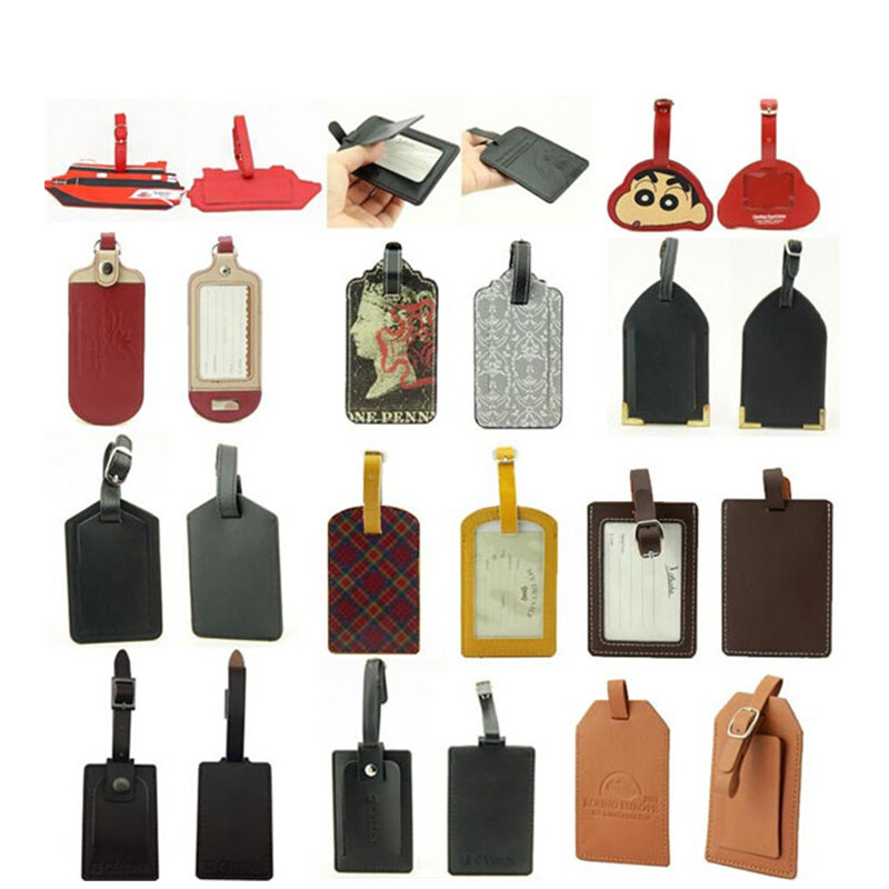 promotional gifts pu leather luggage tag