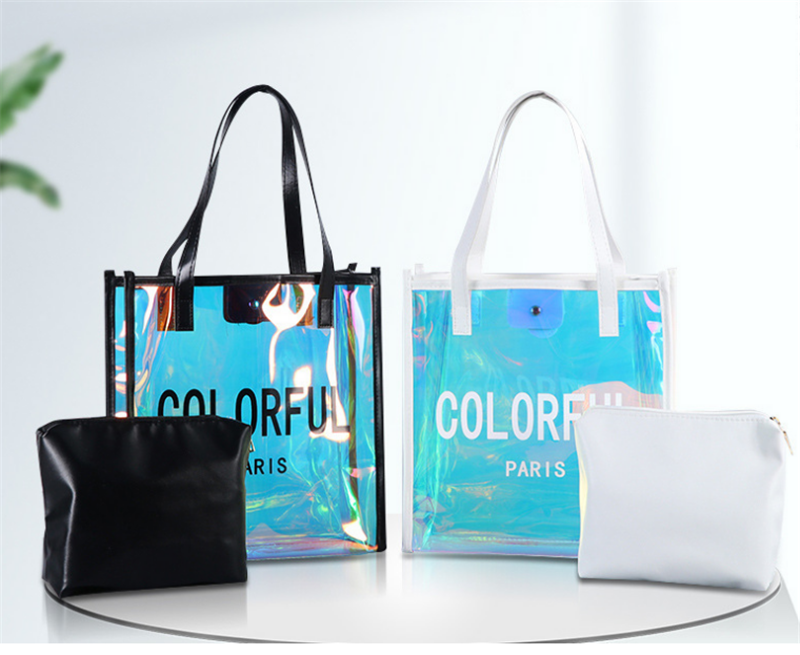2023 hot selling ladiescosmetic bag transparent beach bag