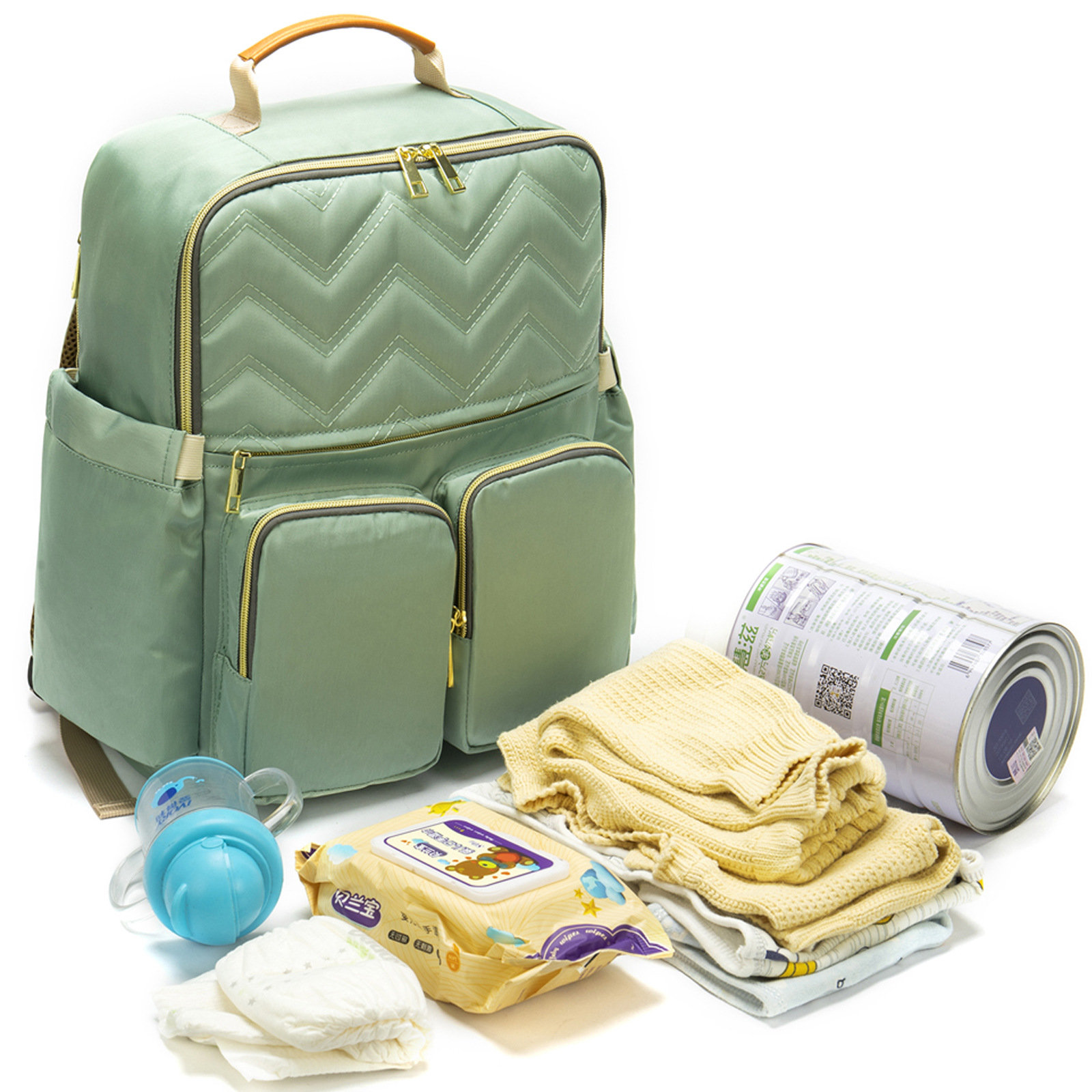 Large capacity multifunctional babycare bag babycare bag changing bag for dad and mom