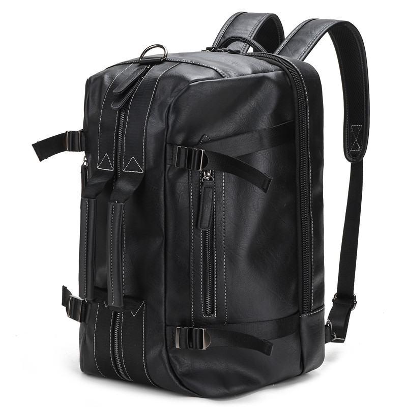 Large capacity pu leather backpack Computer bag travel backpack