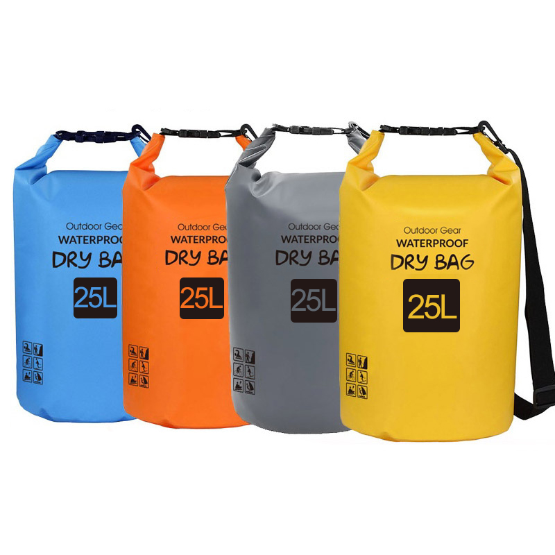 25L PVC folding waterproof hiking beach bag buckets