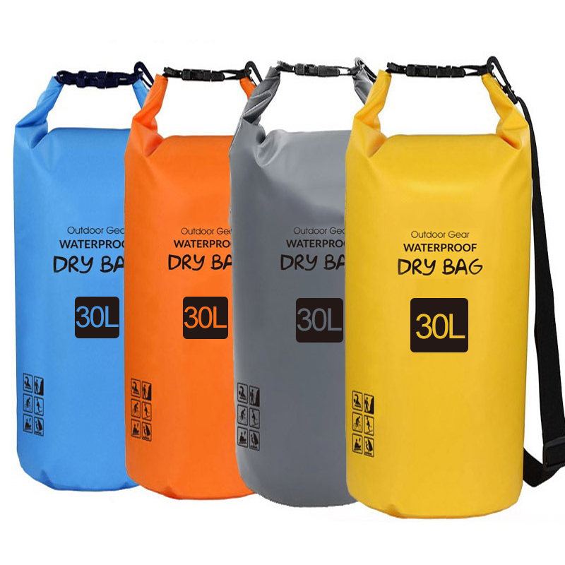 30L PVC folding waterproof hiking beach bag buckets