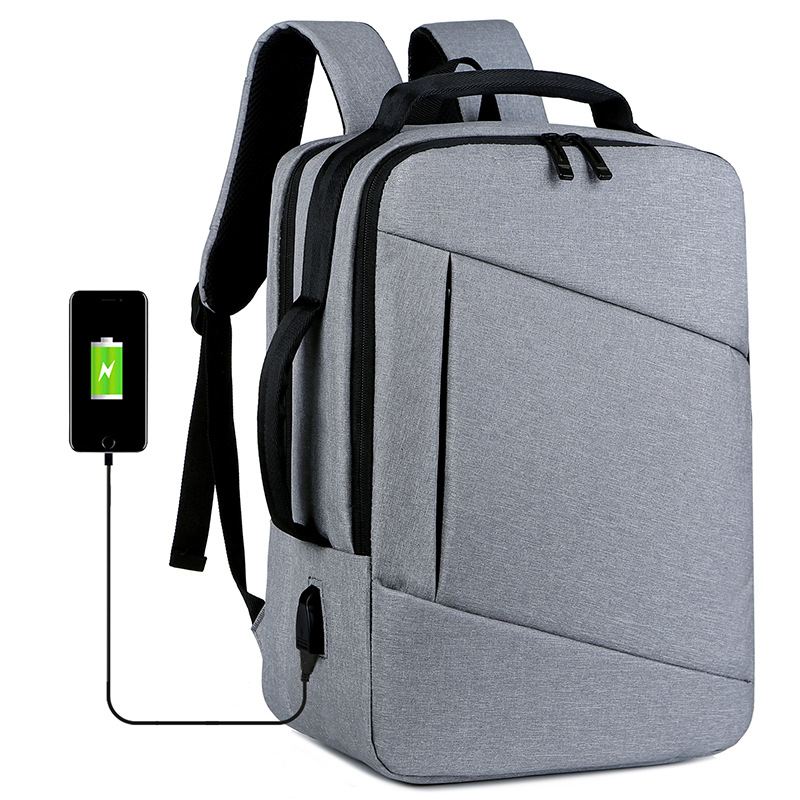 Men's travel business backpack laptop PC bags with USB charge port