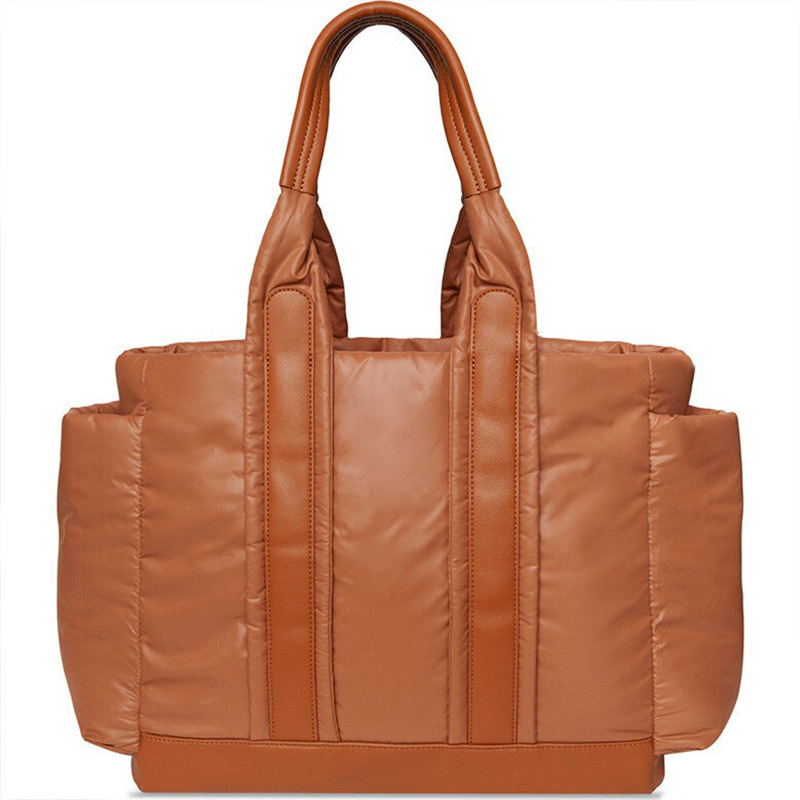 Ladies' Simple Puff Large Capacity Travel Puffer Tote Bags