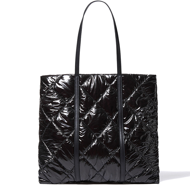 Retro style puffer soft women's tote bag handbag