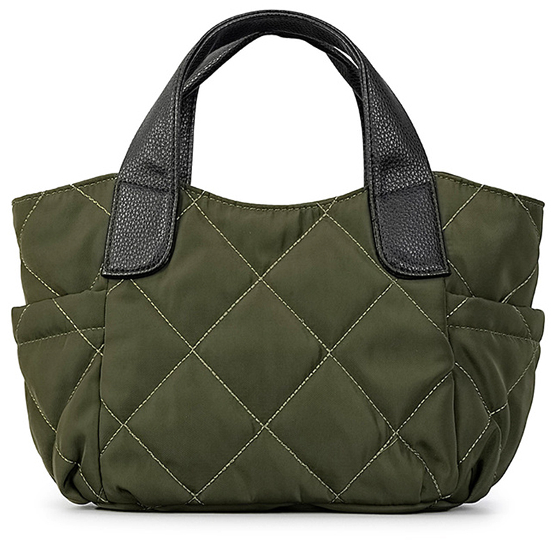 Puffer soft tote bags diamond lattice cotton handbag