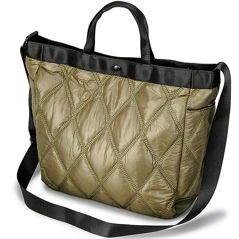 Autumn winter quilted puffy crossbody women's tote bags