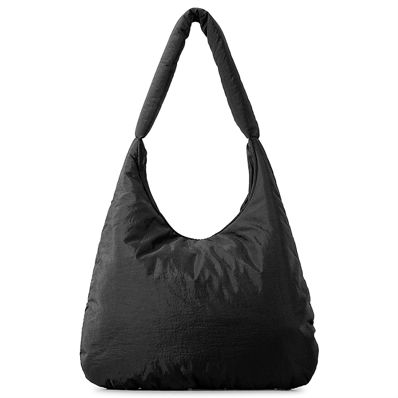 Winter puffy down padding cotton women's tote bags
