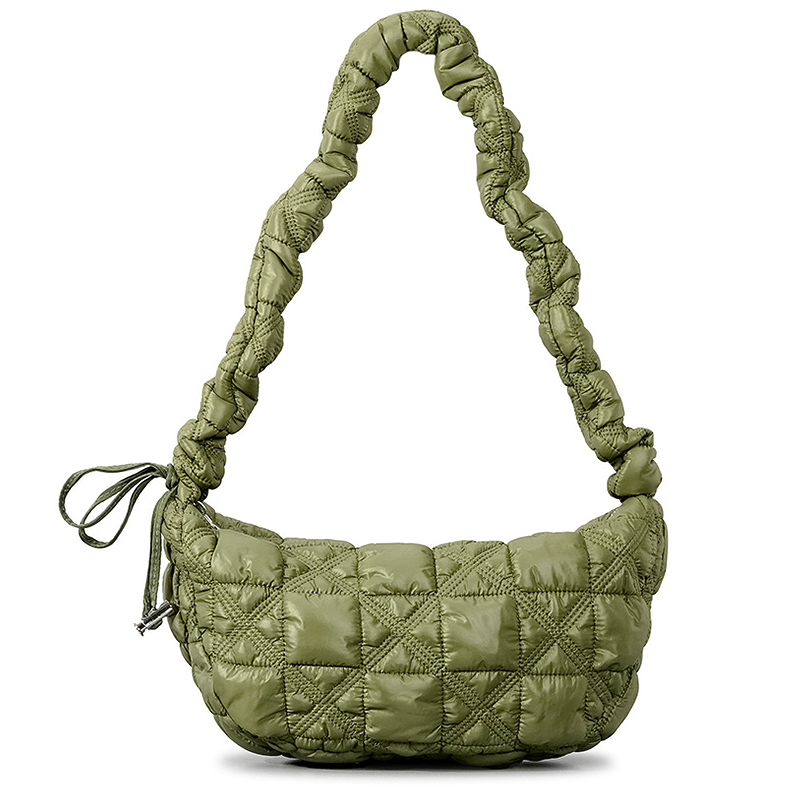 New design puffy down cotton folded ladies' handbag