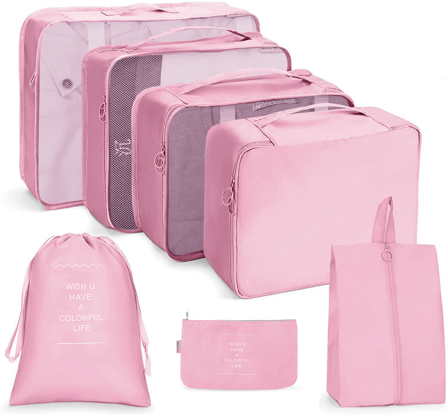 7pcs suitcase storage bags sets foldable clothing bag